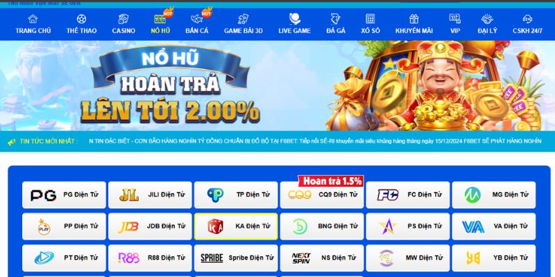 Giới thiệu sảnh KA các top game độc đáo
